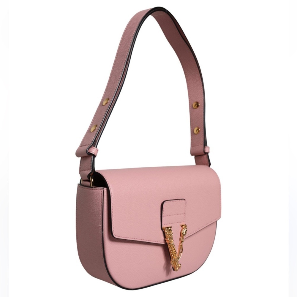 Pink🔥Versace Saddle bag Crossbody Shoulder bag satchel purse La Medusa bag - Picture 15 of 16